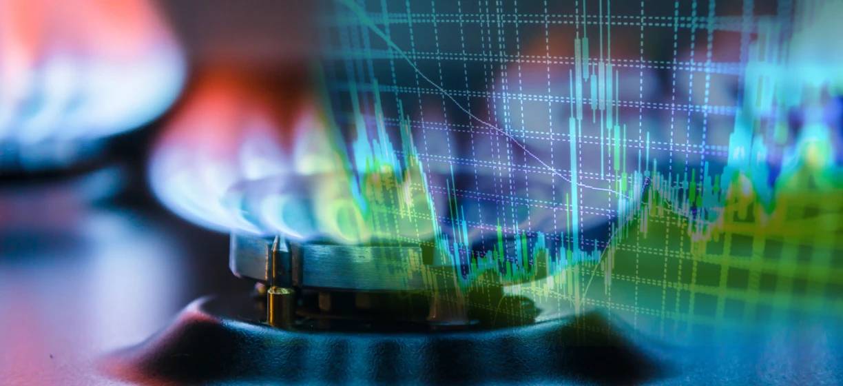 Kuchenka gazowa wydzielająca płomienie w kuchni, produkująca ciepło i dym. Technologia spotyka się z nauką w tym ognistym pokazie.