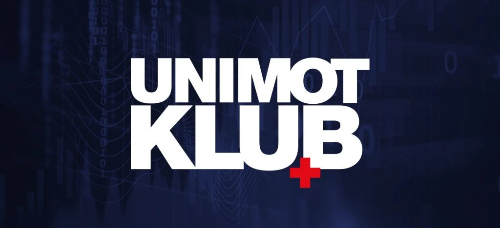 Kolorowe logo dla UNIMOT KLUB 10 reklamuje grafikę.