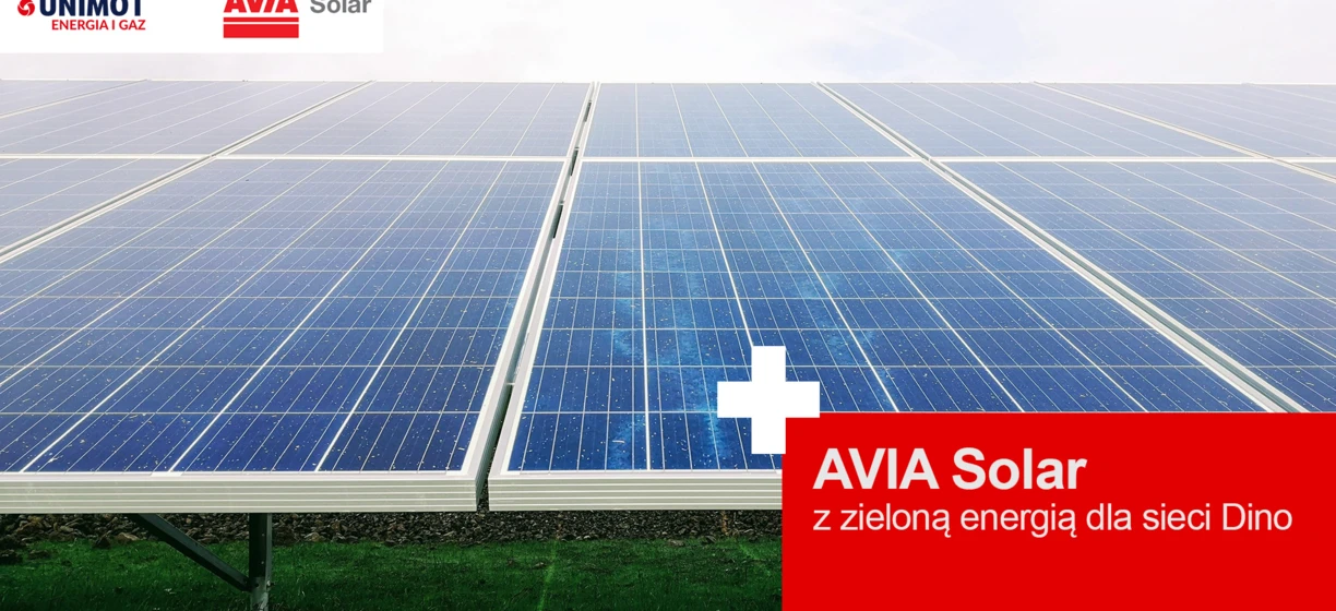 Technologia paneli słonecznych od UNIMOT zapewnia czystą i wydajną energię słoneczną. AVIA Solar wspiera energię odnawialną dla sieci Dino.