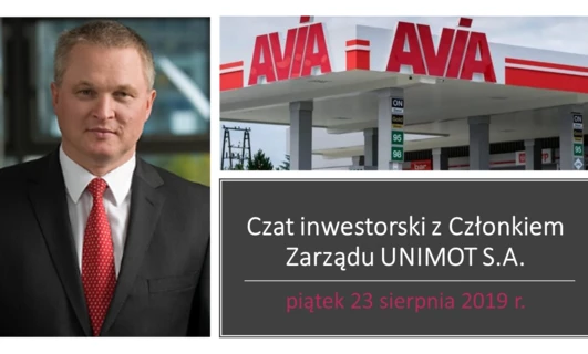 Polska flaga językowa dla złota i paliwa 95-98 oktanowego z reklamą stacji benzynowych AVIA. Rozmowa z członkiem zarządu UNIMOT S.A. 23 sierpnia 2019 roku.