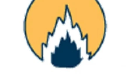 Ognisty logo dla usług GAZOWNICTWO, reprezentujący energię i profesjonalizm w branży.