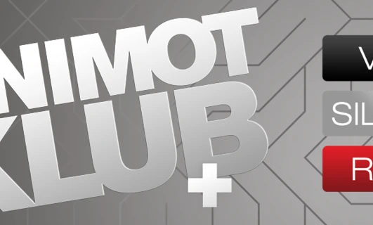 Elegancki projekt logo dla UNIMOT z grafiką i wytłuszczonymi kolorami czerwieni i srebra dla ich członkostwa w klubie VIP.